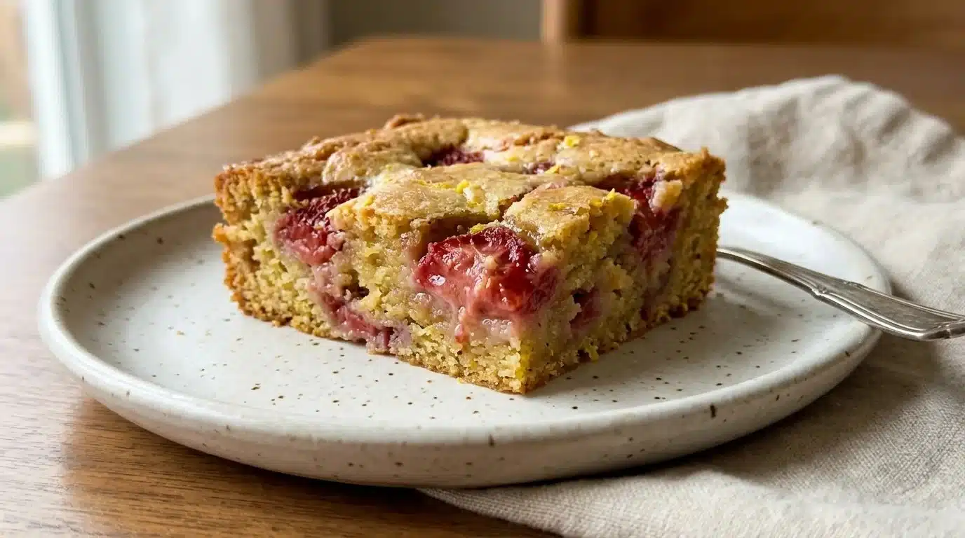 Strawberry Lemon Blondies