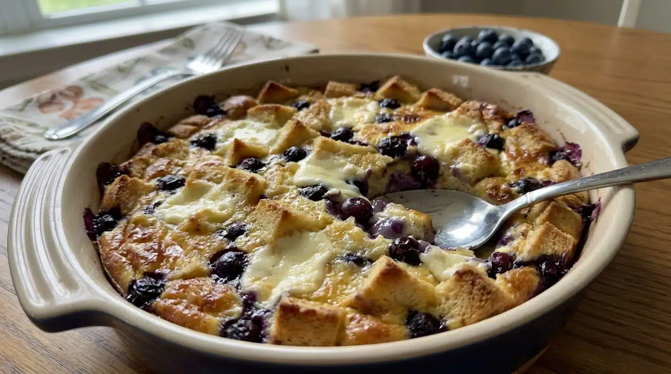 Blueberry Cheese Breakfast Casserole