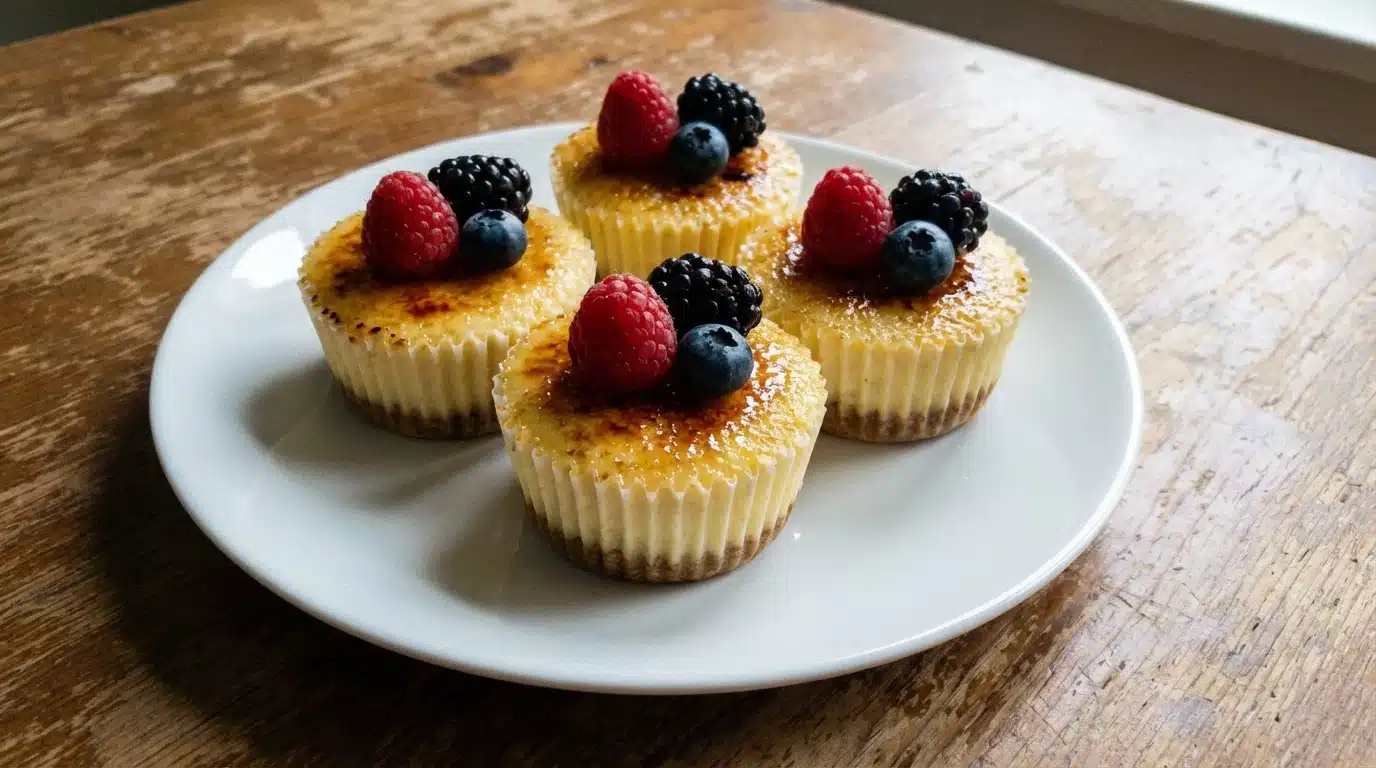 Crème Brûlée Cheesecake Cupcakes