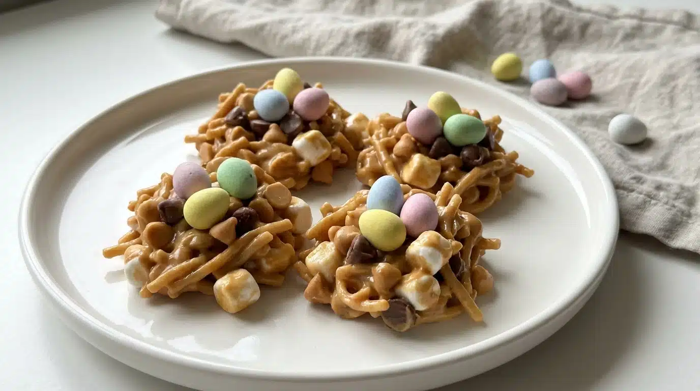 Easter Egg Peanut Butter Haystacks