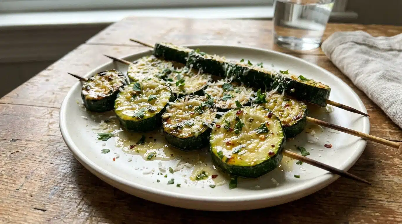 Garlic Butter Zucchini Skewers