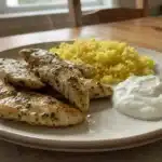 Greek Chicken and Lemon Rice
