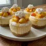 Peach & Honey Cheesecake Cupcakes