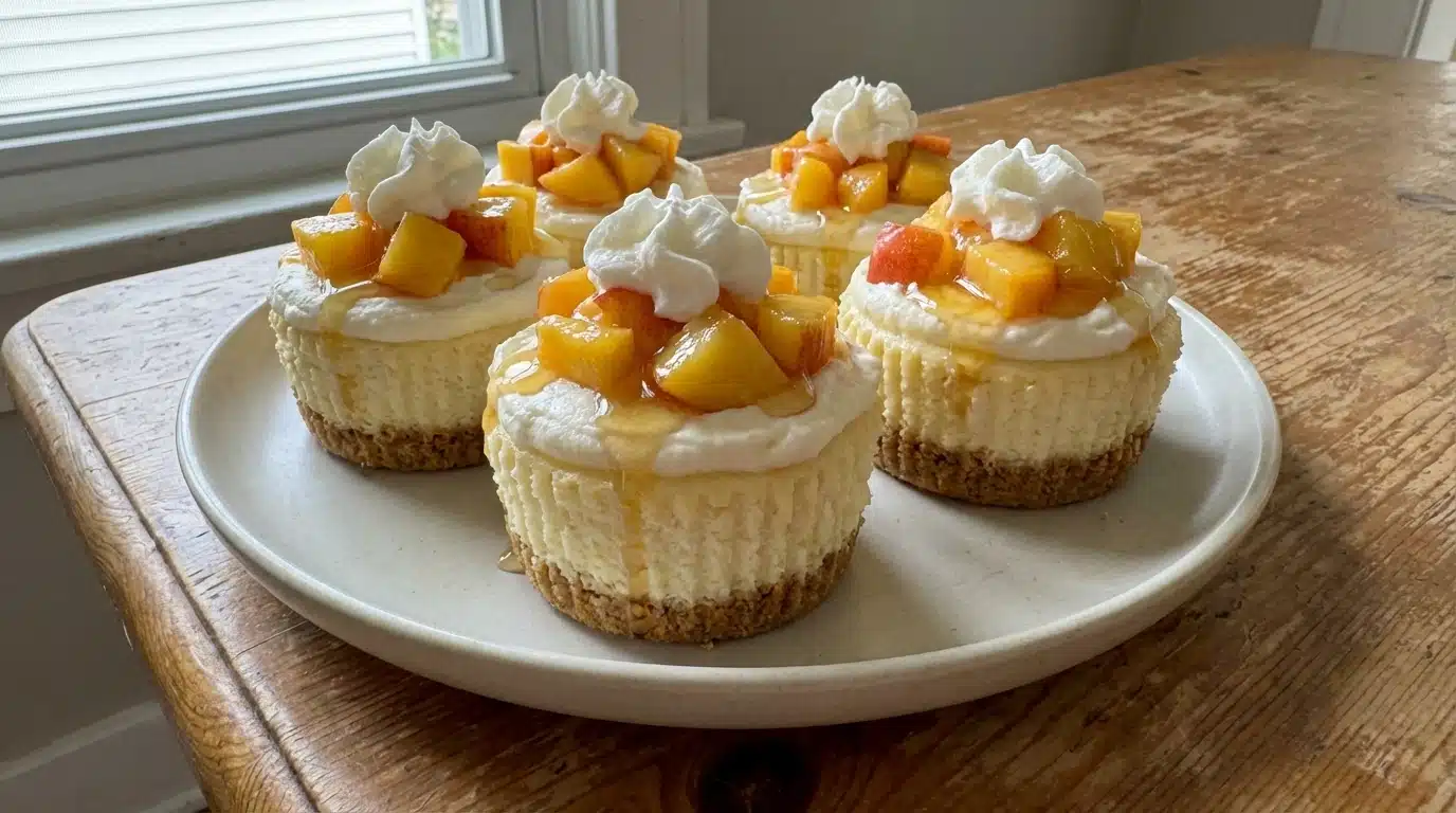 Peach & Honey Cheesecake Cupcakes
