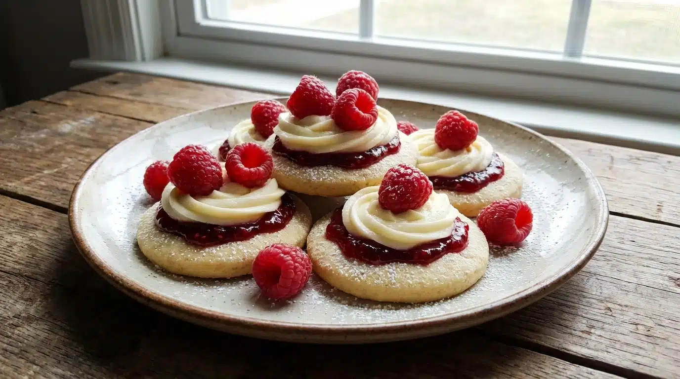 Raspberry Cream Cookies