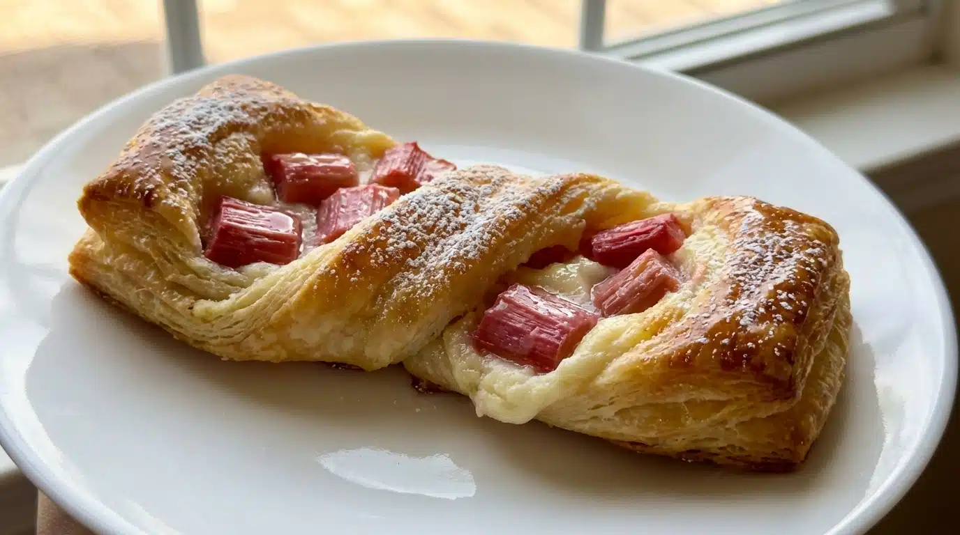 Rhubarb Cream Cheese Danish Twists