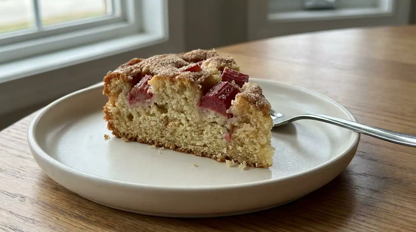 Sour Cream Rhubarb Cake