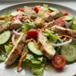 Healthy Chicken Lettuce Salad with fresh ingredients and vibrant colors