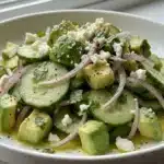 Cucumber Avocado Salad with fresh ingredients in a bowl