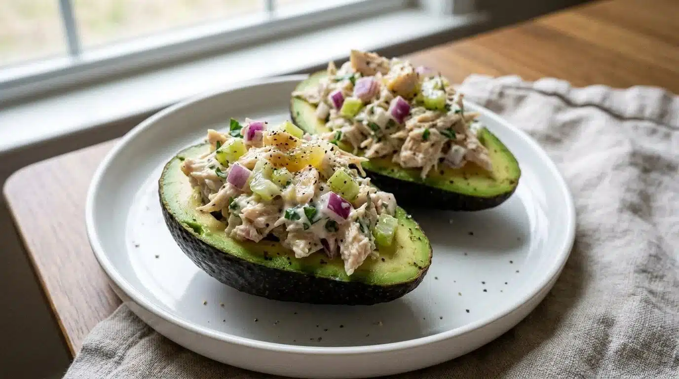 Healthy Chicken Salad Stuffed Avocados