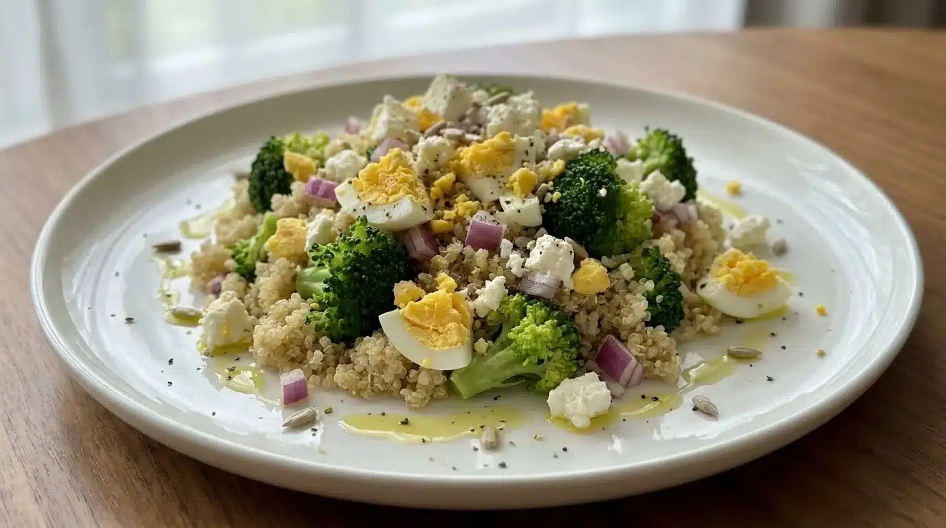 Quinoa Egg and Broccoli Salad