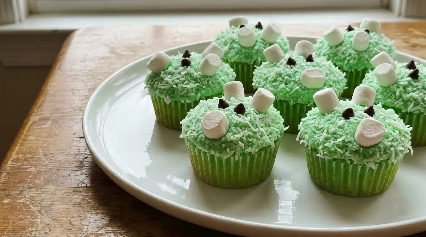 Green Easter Bunny Cupcakes